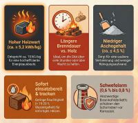 Rekord Kohle Briketts 10 kg Papiertüte