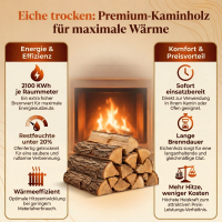 Kaminholz EICHE trocken 30 kg - 25 oder 33 cm