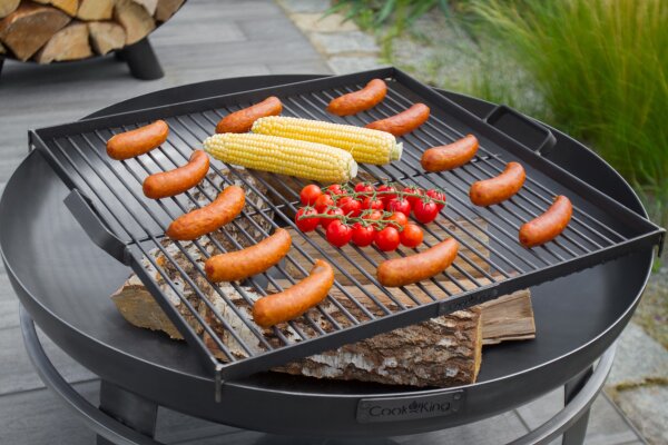 VidaXL Grillrost Aus Edelstahl – 67 X 40 Cm, Mit Griffen, Rechteckig, Für Grill & BBQ, Outdoor-Küche, Garten & Terrasse