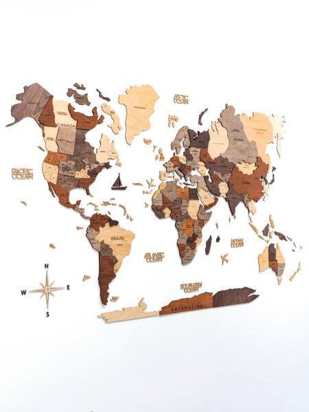 3-D Weltkarte Puzzle 